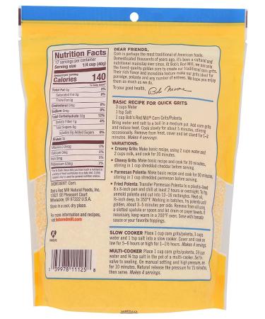 Buy Bob's Red Mill Corn Grits & Polenta - 24 oz | Gluten-Free & Non-GMO - Buy Online on GoSupps.com