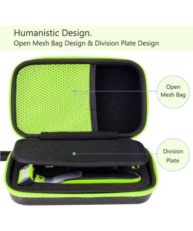 Hard Shell Travel Case for Norelco OneBlade QP2520/QP2530/QP2620 - Accessory Divider for Electric Trimmer & Razor - Buy Online on GoSupps.com