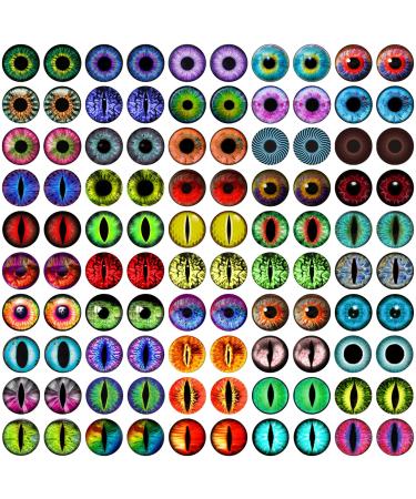 100PCS Dragon Eyes Glass Cabochon for Clay Doll Making Sculptures Props Craft DIY Findings Jewelry Making 20MM