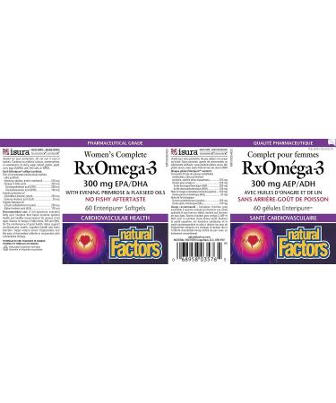 Natural Factors Women's Complete RxOmega-3 Factors 60 Softgels - Buy Online on GoSupps.com