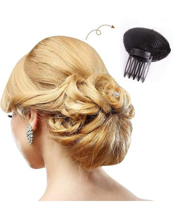 3Pcs Brown Perfect Puff Hair Head Cushion Set | Invisible Fluffy Hair Pad Sponge Clip | Bun Bump Up Volume Hair Base | Ideal for Women and Girls - Buy Online on GoSupps.com