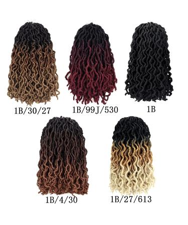18 Goddess Faux Locs Crochet Hair - 6 Packs Gypsy Wavy Dreadlocks - 3 Tone Curly Braiding Extensions (#1B3027) | Soft & Lightweight - Buy Online on GoSupps.com