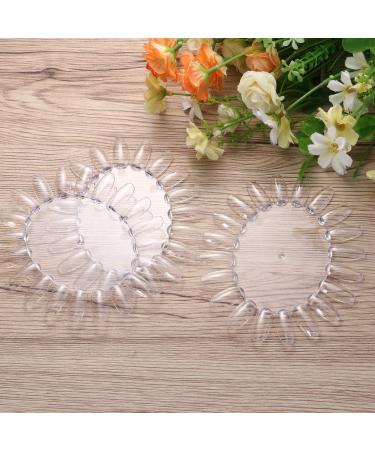 ULTECHNOVO Clear Acrylic Nail Tips Display Wheel - 10Pcs | Round False Nail Practice Chart for DIY Manicures - Buy Online on GoSupps.com