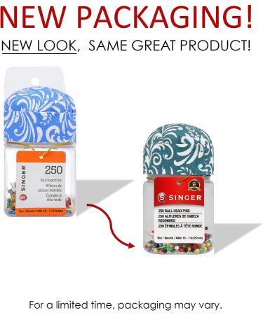 SINGER 1-Inch Ball Head Jar with Pin Cushion Lid - Multicolor - Buy Online on GoSupps.com