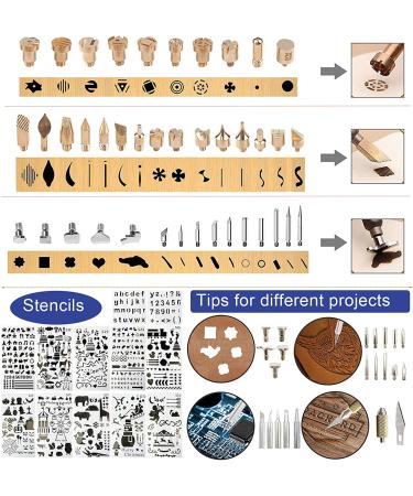 112PCS Calegency Wood Burning Kit - Digital LCD Display Pyrography Pen Set for Wooden Crafts - Buy Online on GoSupps.com
