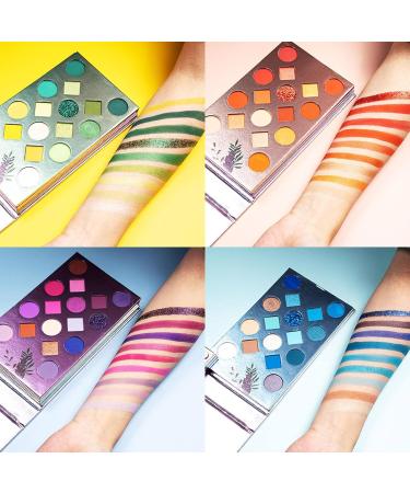 64 Colors Eyeshadow Palette Highly Pigmented Glitter Matte Shimmer Natural Eye Shadow Easy to Blend Waterproof Shimmer Eyeshadow Powder Goforwealth - Buy Online on GoSupps.com