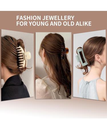 8-Piece Matt Hair Clip Set for Thick & Thin Hair - 11cm Ladies Hair Accessories | Perfect Gift Idea - Buy Online on GoSupps.com