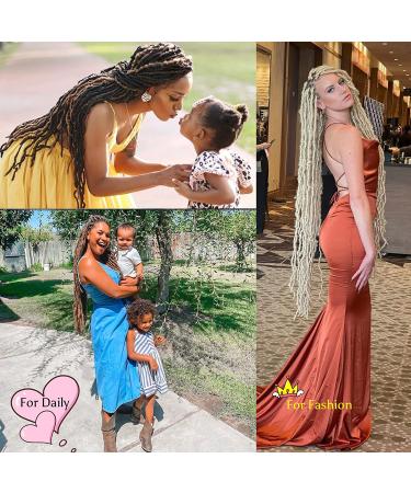 Soft Locs 36 Inch Crochet Hair 5 Pack Faux Goddess Locs Synthetic Curly Extension - 350# - Pre-looped Crochet Braids - Buy Online on GoSupps.com