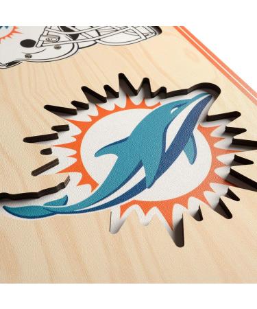YouTheFan NFL 3D Stadium Banner - Miami Dolphins 8x32 Inch | Perfect Home D cor for Fans - Buy Online on GoSupps.com