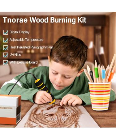 Wood Burning Kit  Digitally Adjustable Temperature Pyrography Pen Kit  Wood Burning Tool  Professional Wood Burner Tool Kit for Adults and Beginners Craft  Wood Burner Suitable Gift Box. Red black Wood Burning Tool Double Pen - Buy Online on GoSupps.com