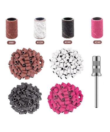 Luckaide grinding sleeve nail cutter 100 pieces grinding sleeve grinding cap nail miller attachments grit 80/120/240 grinding sleeve for manicure pedicure - Buy Online on GoSupps.com