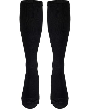 Truform Compression Knee High Dress Socks 20-30 mmHg - Black Medium (Pack of 2) - Ideal for Travel & Everyday Use - Buy Online on GoSupps.com