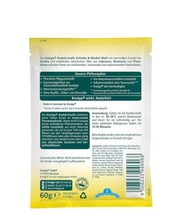 Kneipp Bath Crystals for Joints & Muscle Relief - 12 Pack (12 x 60g) | Soothing Bath Additive for International Shipping - Buy Online on GoSupps.com