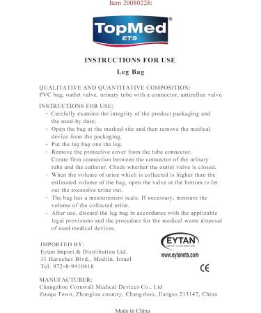 Urinary Catheter Kit - 5 Day External Self-Seal Condom Catheters + Leg Bag 750ml + Straps - XLarge 35mm (1.37 Inches) - 5.9 inch Tube - Buy Online on GoSupps.com
