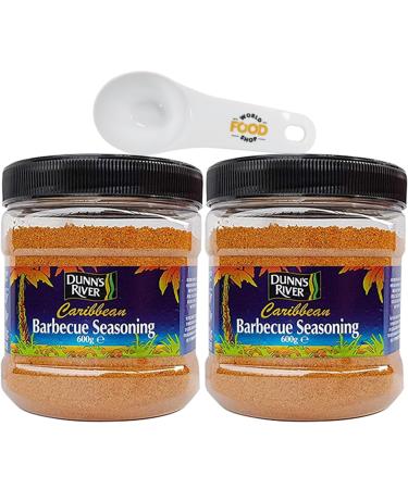 Dunn's River Caribbean BBQ Seasoning 600g Pack of 2 with World Food Shop Scoop - Enhance Your Grilling Experience