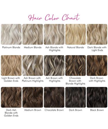 Reecho Clip-In Hair Extensions | 4PC Thick 60CM Dark Brown with Blonde Highlights | Natural Soft Beach Waves - Buy Online on GoSupps.com