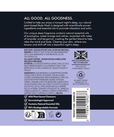 Baylis & Harding Goodness Sleep Lavender & Bergamot Body Wash 16.9 fl. oz (Pack of 4) - Vegan Friendly - Buy Online on GoSupps.com