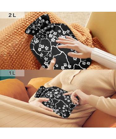 Cherry Blossom Hot Water Bottle - 2L Pain Relief & Warmth for Period Cramps Hands & Feet - Buy Online on GoSupps.com