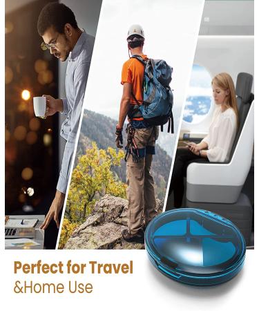 Travel Pill Box - Small Waterproof Pill Container with 4 Compartments - Green Pill Organizer for Vitamins, Fish Oils, Medication - Buy Online on GoSupps.com