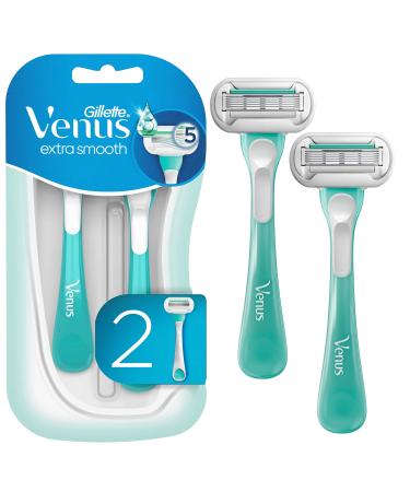 Gillette Venus Extra Smooth Sensitive Disposable Razors for Women with Sensitive Skin, 2 Count Extra Smooth Sensitive (2 count)