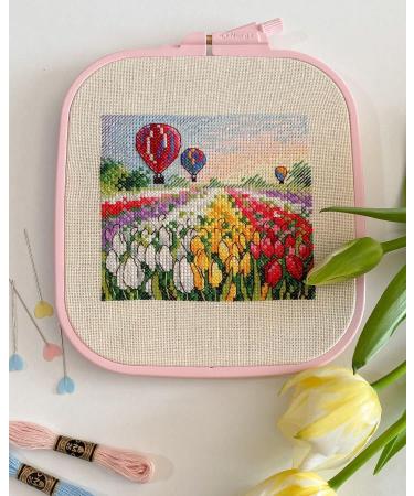 Nurge Pink Plastic Square Embroidery Hoop - Medium | Cross Stitch & Punch Needle - Buy Online on GoSupps.com