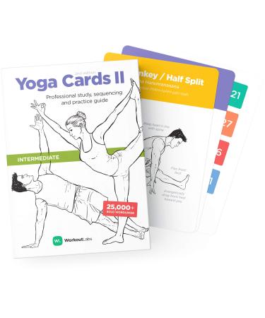 WorkoutLabs Yoga Cards II  Intermediate: Professional Visual Study, Class Sequencing & Practice Guide Vol.2  Plastic Yoga Flash Cards/Yoga Deck with Sanskrit