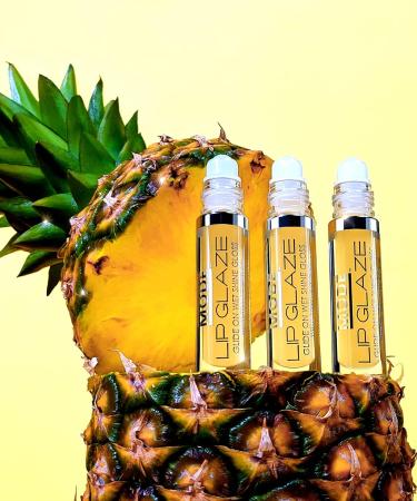 MODE Lip Glaze ALOHA PINEAPPLE Flavored Roll-On Lip Gloss - Hydrating Natural Skincare with Fruit Oils - Cruelty-Free Vegan Formula made in NY - Buy Online on GoSupps.com