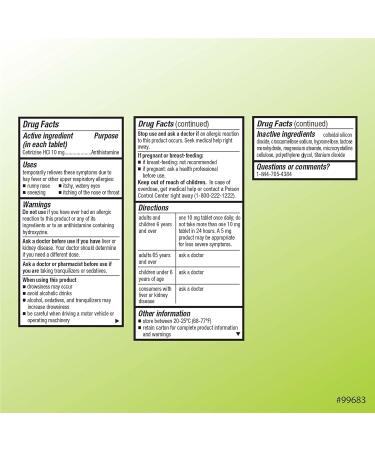 Quality Choice Allergy Relief Cetrizine Hydrochloride 10mg Antihistamine - 14 Tablets - Buy Online on GoSupps.com