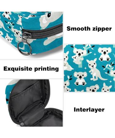 Koala Print Menstrual Pad Storage Bag - Portable Sanitary Napkin Pouch for Women - Color 11 - Buy Online on GoSupps.com