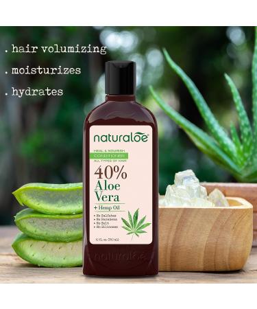 Naturaloe Aloe Vera + Hemp Oil Shampoo & Conditioner - Heal and Nourish - Buy Online on GoSupps.com