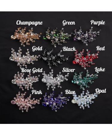Kercisbeauty Red Crystal Hair Piece for Women and Girls Wedding Bridal Hair Clips Boho Cute Rhinestones Hair Accessory (Red) - Buy Online on GoSupps.com