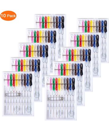 SoFire 10 Boxes Pre Threaded Needle Sewing Kit for Home and Travel - 100 Pieces in Total - Buy Online on GoSupps.com