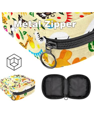 Shop Cute Animal Pattern Storage Bags for Women | Large Menstrual Cup Cylinder & Period Inserts | Multi-Colored & Zippered - Perfect for Tampons & Panty Liner - Buy Online on GoSupps.com