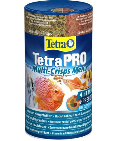 Tetra Pro Multi-Crisp Menu-4in1 Premium Fish feed mixture with different types of crisps for energy color growth 250 ml can per menu 250 ml (1 Pack)