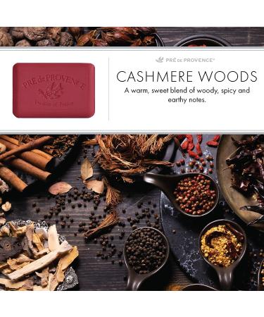 Pre de Provence Artisanal Soap Bar - Cashmere Woods 5.3 Ounce | Enriched with Organic Shea Butter | Quad Milled French Skincare for Rich Moisturizing Lather - Buy Online on GoSupps.com