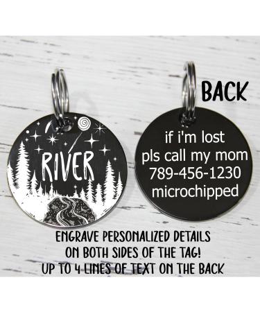 Customized Dog Name Tags Personalized Cat Tags Round Custom Stainless Steel Dog Tags Deep Engraved on Both Sides for Pets Laser Engraving Dog Collar Tag - Buy Online on GoSupps.com
