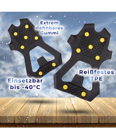 Anti-Slip Shoe Spikes for Cross-Country Skiing | Eco-Friendly Ice Grips & Claws for Shoes & Boots | Non-Slip Spikes for Black Ice - Gr del M (38-40) - Buy Online on GoSupps.com