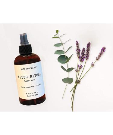Muse Bath Apothecary Flush Ritual Toilet Spray 8oz - Aloe, Eucalyptus, Lavender | Natural Essential Oils | 2 Pack 8oz Aloe, Eucalyptus, Lavender - Use Before You Go - Buy Online on GoSupps.com