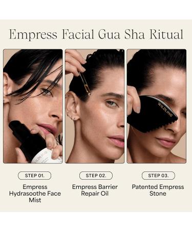WILDLING Empress Facial Gua Sha Set | Sculpting Tool Toner & Oil | 100% Authentic Bian Stone for Lifting & Toning - Buy Online on GoSupps.com
