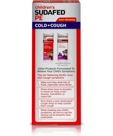Children's Sudafed PE Grape Flavor Cold + Cough Liquid Relief - 4 fl. oz - Buy Online on GoSupps.com