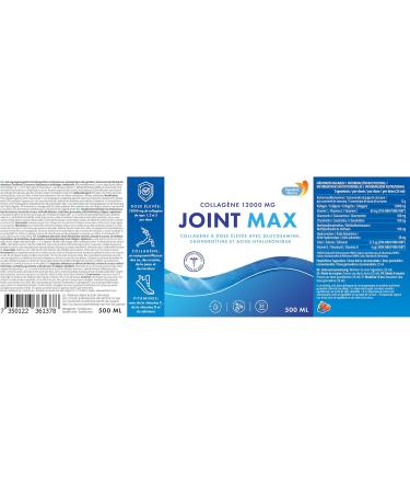 Joint MAX Collagen I Pure Hydrolyzed Collagen (Type I II and III) I Glucosamine MSM Chondroitin Turmeric Hyaluronic Acid I 100% Natural Flavor I Sugar Free - Supply for 20 Days - Buy Online on GoSupps.com