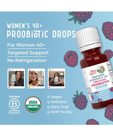 MaryRuth Organics USDA Organic 40 Womens Probiotic Liquid Drops | Probiotics for Digestive Health | Stress-Related GI Issues | Occasional Gas Relief for Adults | Vegan | Dairy Free | 30 Servings Women 40+ - Buy Online on GoSupps.com