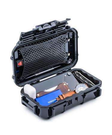 Evergreen 56 Waterproof Dry Box Protective Case - Travel Safe/Mil Spec/USA Made - for Tackle Organization of Cameras, Phones, Camping, Fishing, Hiking, EDC, Water Sports, Knives (Black)