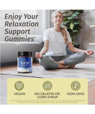 HERBAMAMA 5-HTP Brain Gummies 200 mg Vegan Supplement for Brain Health Support Non-GMO Blueberry Chews 90 Count - Buy Online on GoSupps.com