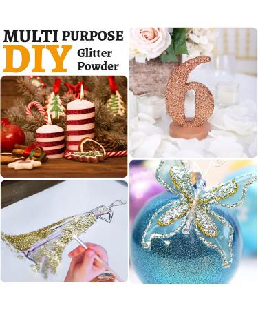  HEMOER Silver Ultra Fine Glitter 140g Metallic Glitter Resin for Epoxy Cups Candles Painting Arts Hair - Buy Online on GoSupps.com