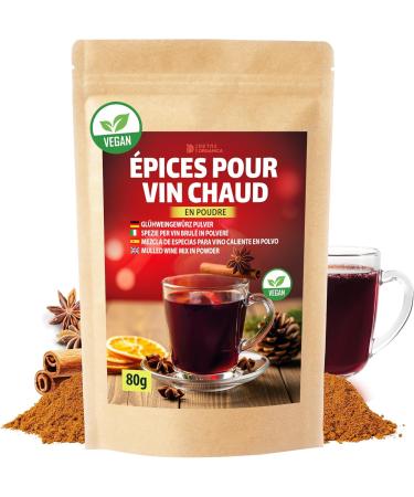 DETOX ORGANICA M lange pices Vin Chaud - pices Cannelle Anis toil et Autres pices de Qualit Premium - Id al pour Boissons Hivernales de No l Punch - 100% Naturel et Vegan (80g Poudre) - Buy Online on GoSupps.com