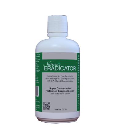 Nature's ERADICATOR Multi-Purpose Enzyme Cleaner odor free green safe natural cleaning solution for home and industry Concentrated 32 oz