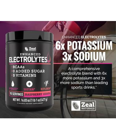 Zeal Naturals Electrolyte Powder Recovery Drink - Lemon Berry - 16.83 Oz. - Buy Online on GoSupps.com