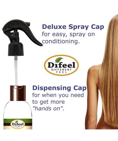Difeel Pro Growth Leave-In Conditioning Treatment - 100% Natural Castor Oil 6 oz. - Spray and Dispensing Cap - Buy Online on GoSupps.com