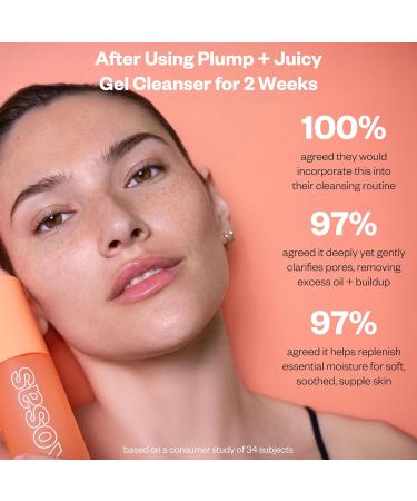 Kosas Plump + Juicy Comfy Clean Gel Cleanser Hydrating Face Wash for All Skin Types Deep Clean & Moisturize Soap & Sulfate Free with Hyaluronic Acid Panthenol & Beta Glucan  - Buy Online on GoSupps.com